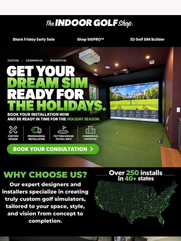 Golf SIM Added to Your Holiday Wishlist ⛳ email from Shop Indoor Golf