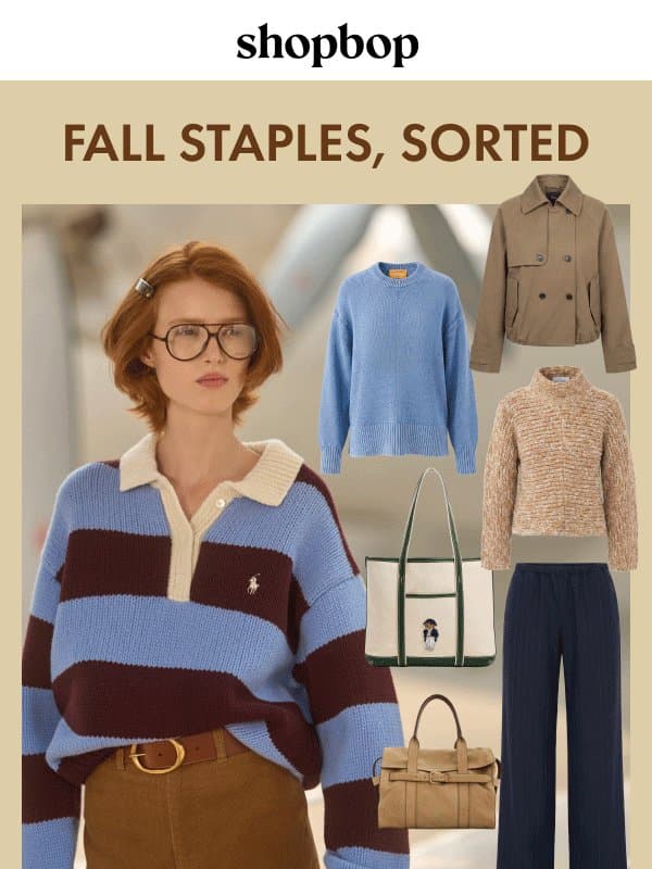 Your everyday wardrobe, sorted email from Shopbop
