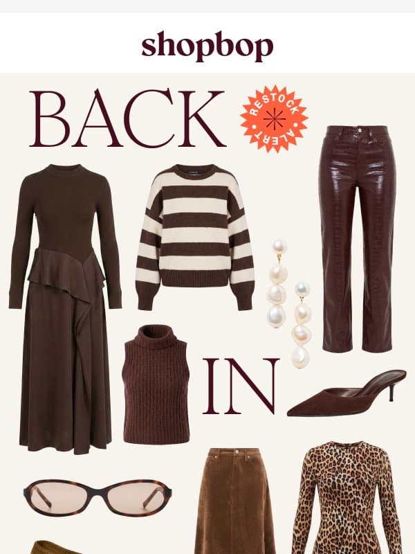 Back in stock (for now) email from Shopbop