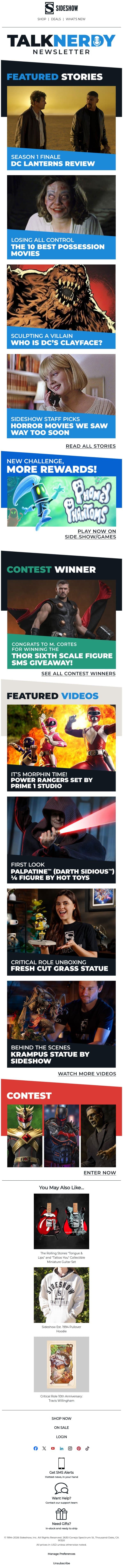 Lanterns Finale Review ๐๐ email from Sideshow Collectibles screenshot
