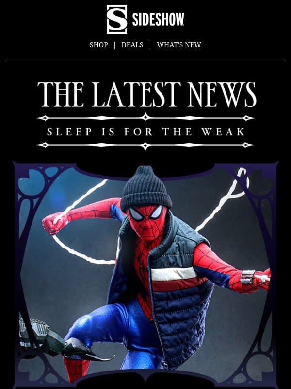 Swing into the week with Spidey 🕷🕸 email from Sideshow Collectibles