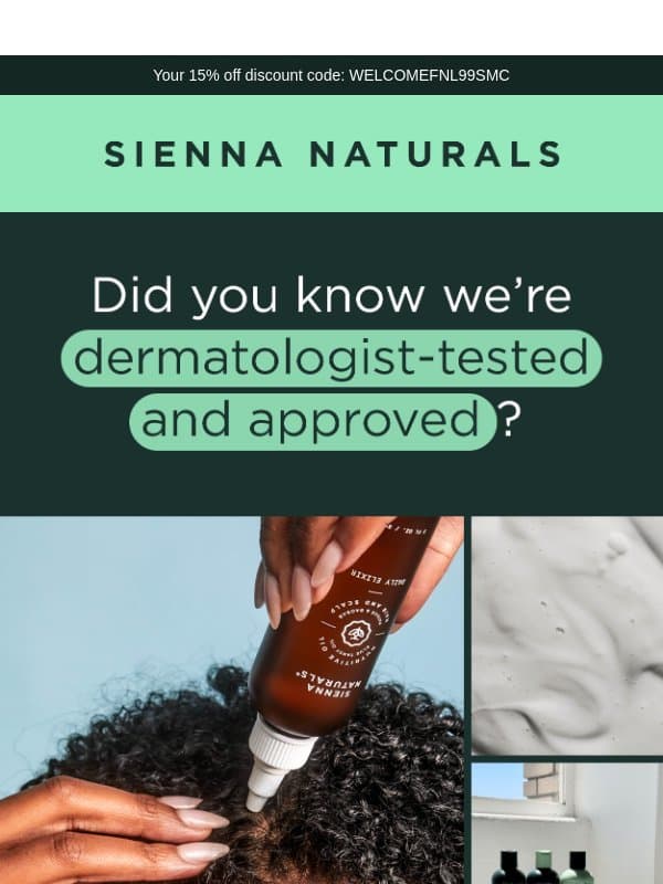 Dry, sensitive scalp? We can help. 💆♀️ email from Sienna Naturals