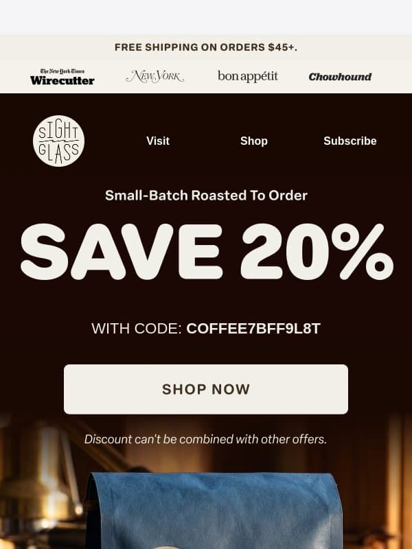 Rich story, richer cup ☕️ email from Sightglass Coffee