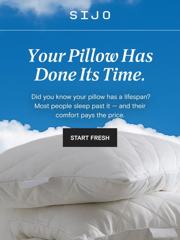 Bought your pillow before 2024? Read this: email from Sijo