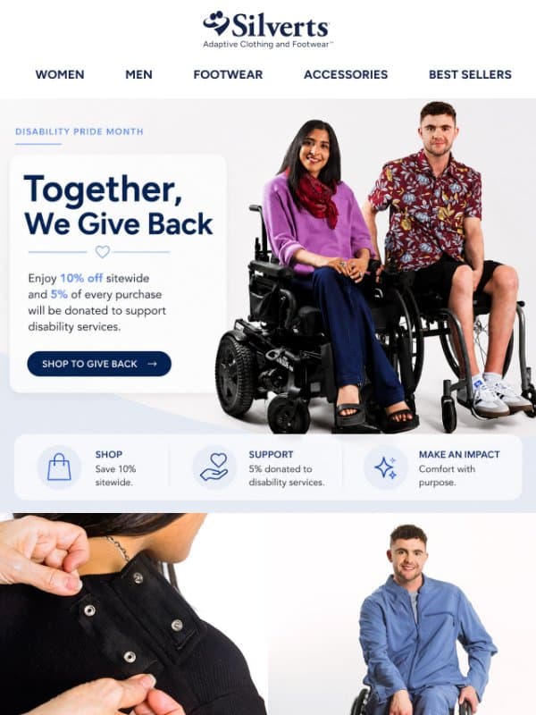 Comfort. Style. Purpose. email from Silvert's