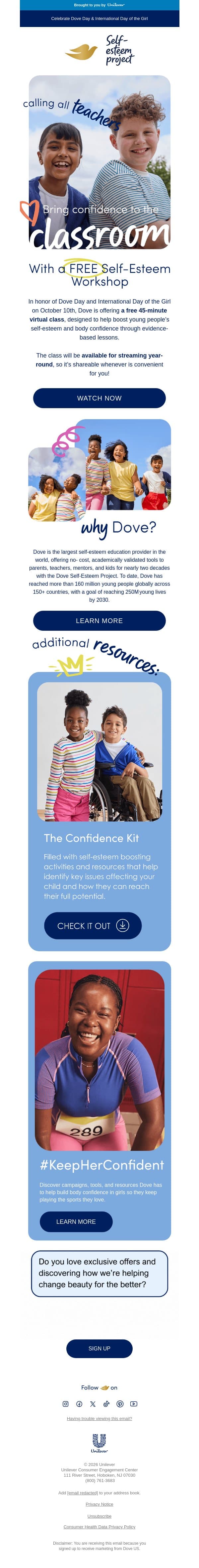 Free Webinar: Easy ways to build children’s self-esteem 🫶 email from Simple Skincare screenshot