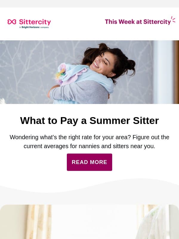 How Much Should You Pay a Summer Sitter? email from Sittercity