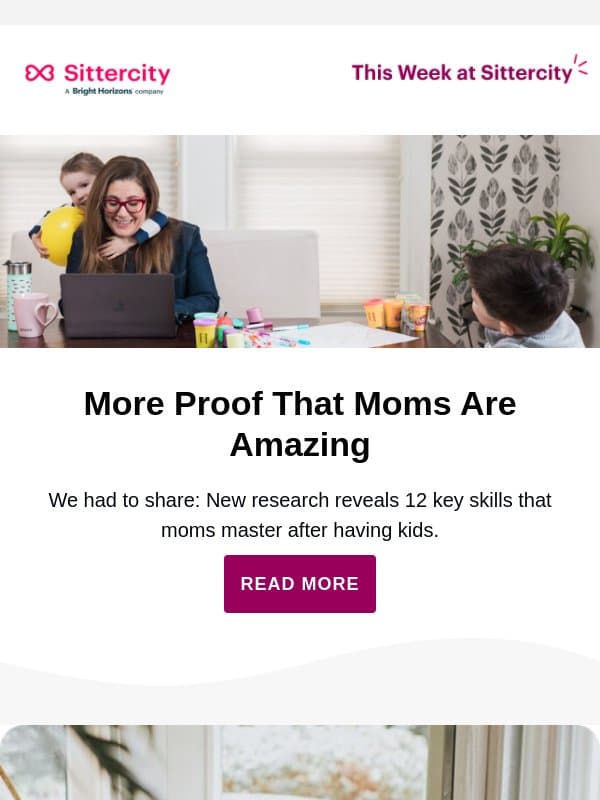 Surprising Superpowers That Come With Motherhood email from Sittercity