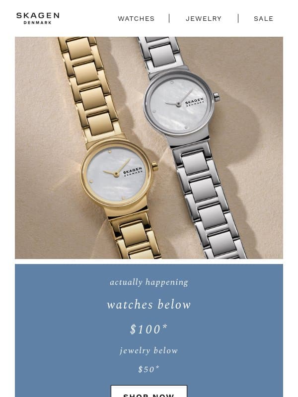 yes, we're serious email from Skagen
