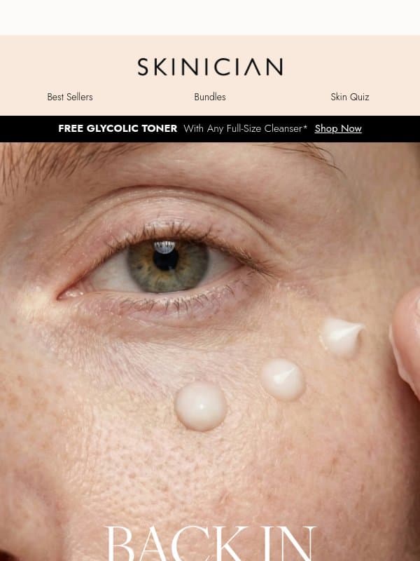 Back in Stock: Time Delay Cream email from Skinician