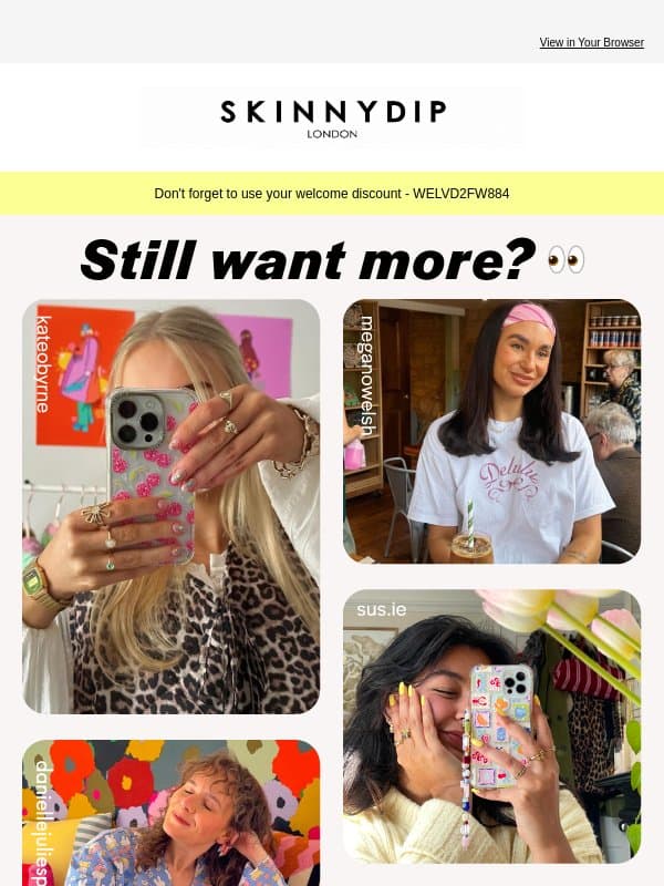 Second Chances?🫶 email from Skinnydip London