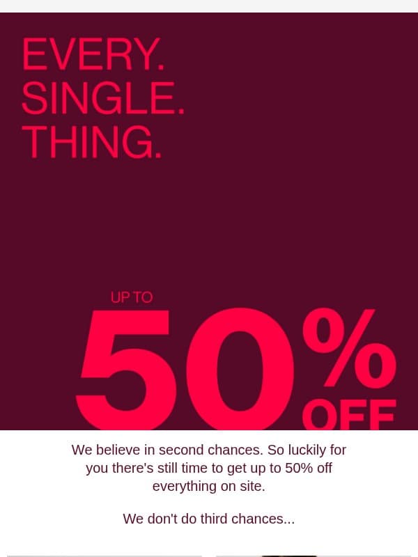 Everything's Reduced 😱 email from Skinnydip London