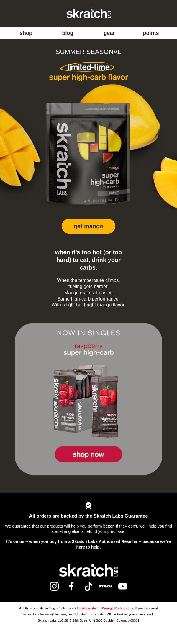 Limited-Time Flavor is here! email from Skratch Labs screenshot