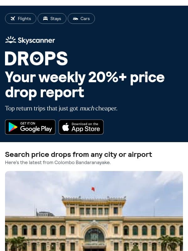 Your weekly price drops, from Rp 74,547 βοΈ π email from Skyscanner