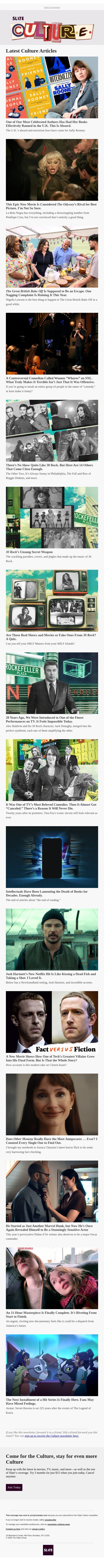 One of Our Most Celebrated Authors Has Had Her Books Effectively Banned in the U.K. This Is Absurd. email from Slate screenshot