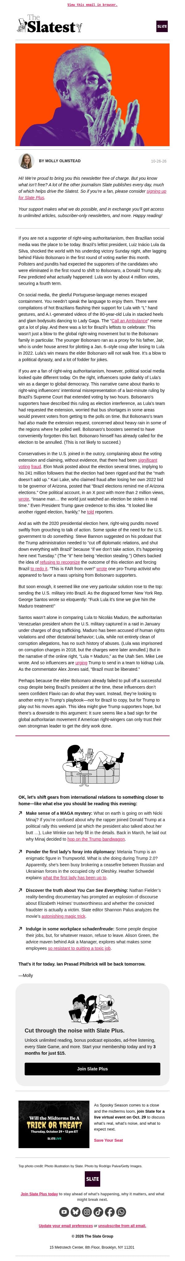 The far right just took a giant tropical L email from Slate screenshot