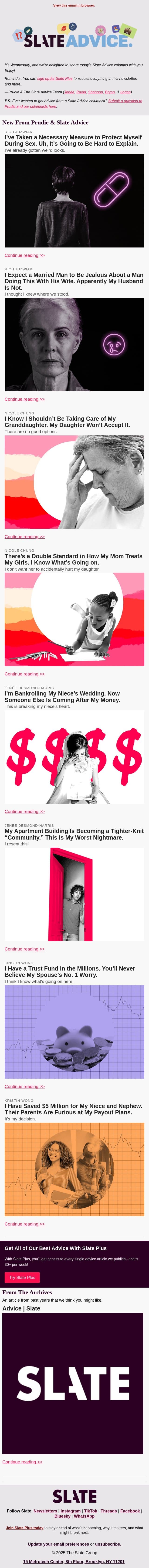 I’ve Taken a Necessary Measure to Protect Myself During Sex. Uh, It’s Going to Be Hard to Explain. email from Slate screenshot