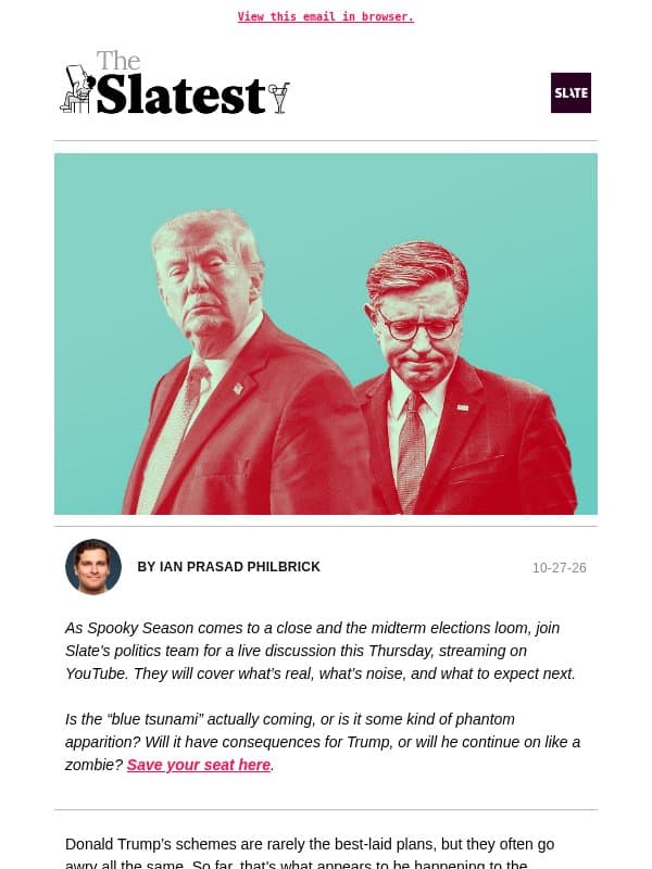 Trump’s ploy to tip the midterms is backfiring email from Slate