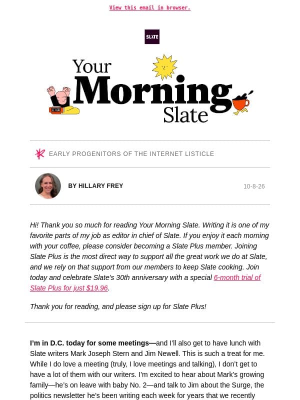 A list of lists to put on your to-do list email from Slate