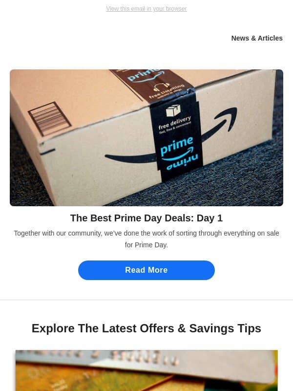 The Best Deals from Prime Day (Day 1) email from Slickdeals