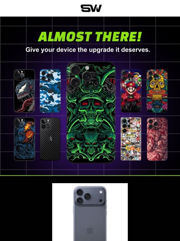 Thanks for visiting! We’re glad you stopped by. email from Slickwraps