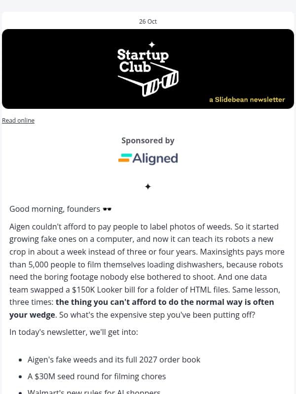 πΆοΈ Why grow weeds that don't exist? email from Slidebean