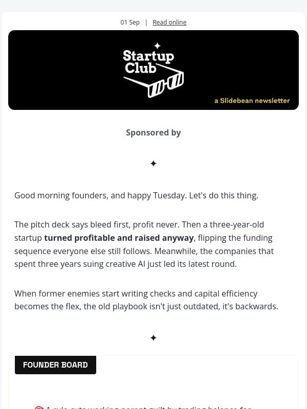 🕶️ Clipto got $15M. Didn't need it. email from Slidebean
