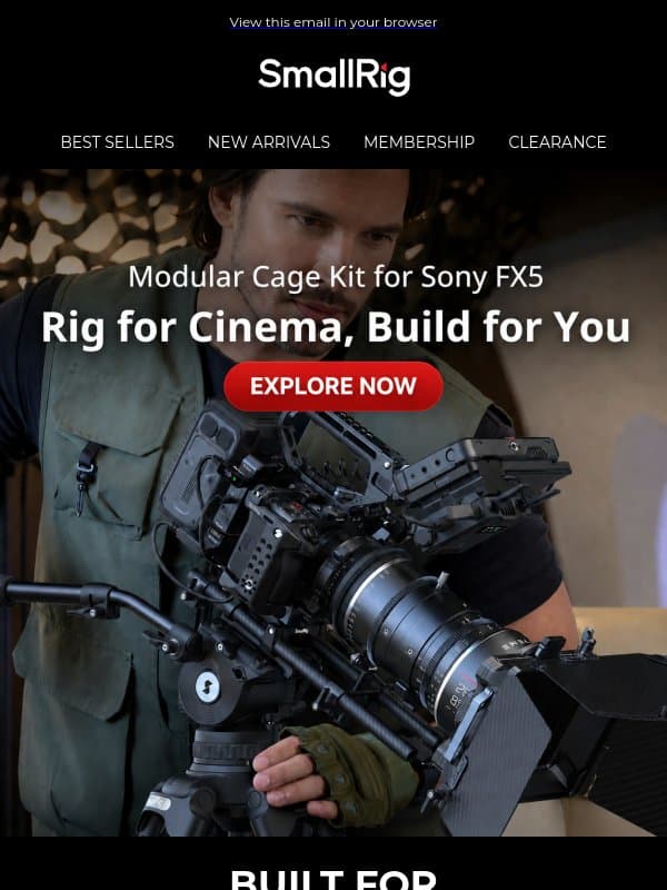 🎥 Introducing the New Modular Cage Kit for Sony FX5. email from SmallRig