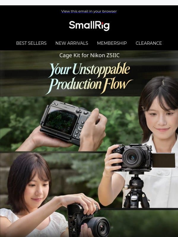 📸 Meet the New Nikon Z5IIc Cage: Full Protection, More Rigging Options email from SmallRig