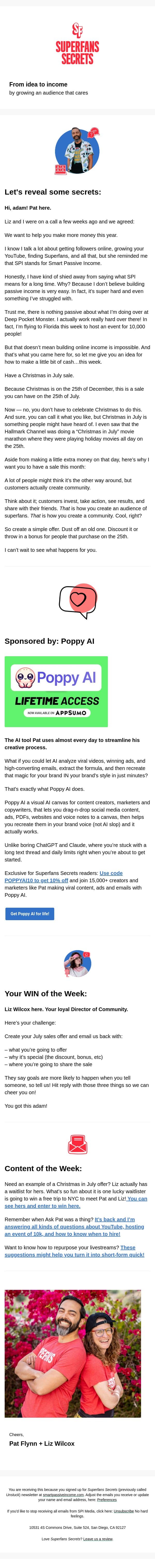 an idea for you email from Smart Passive Income screenshot