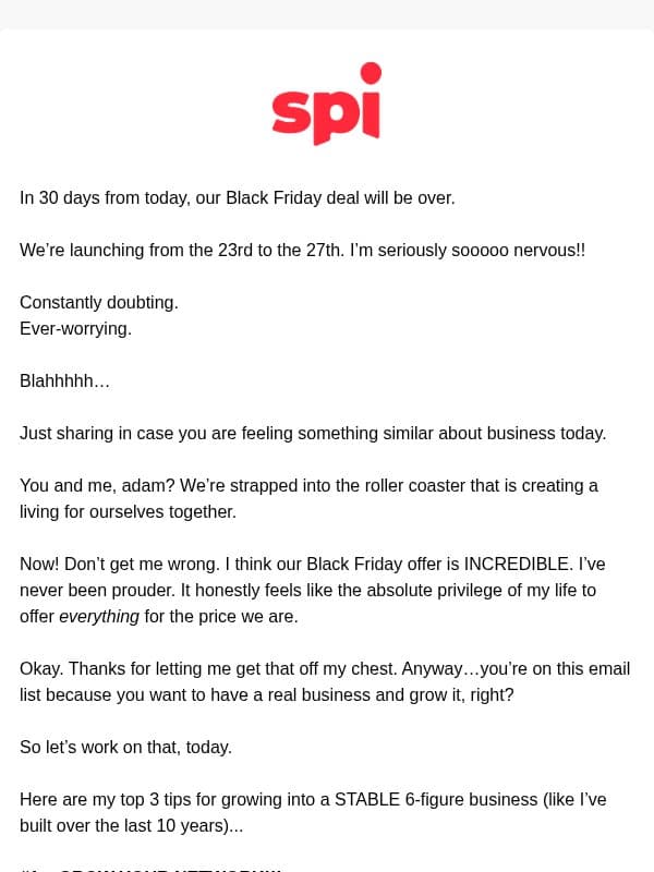 top 3 email from Smart Passive Income