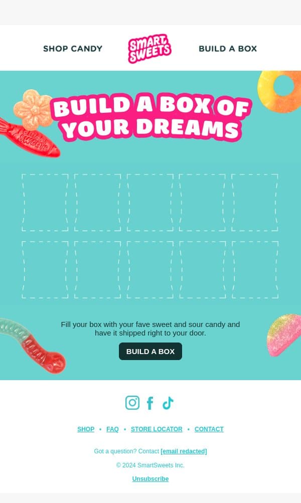 Your dream candy box is waiting ๐ญ๐ฆ email from SmartSweets screenshot