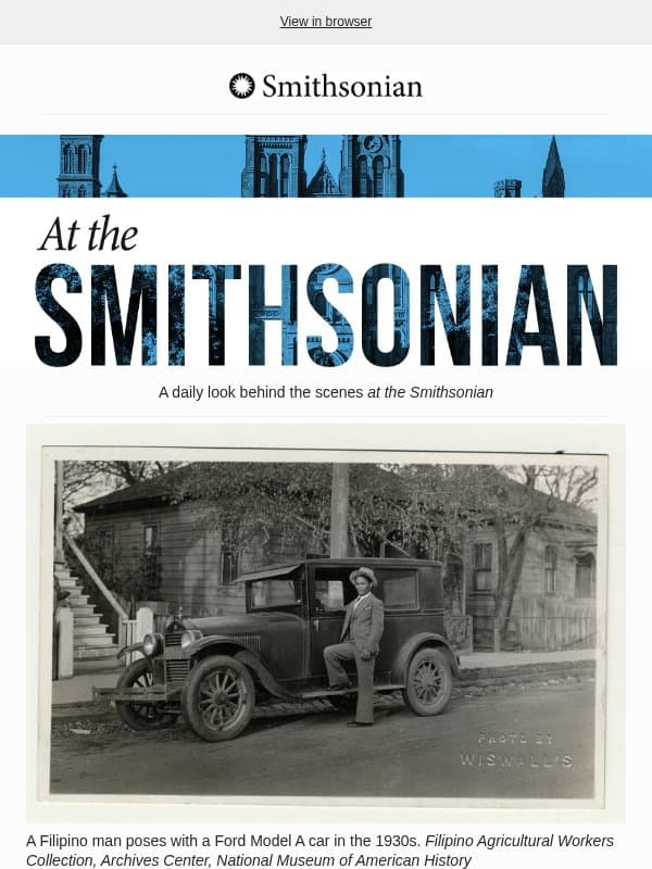 Today at the Smithsonian: What Five Objects Can Tell Us About the Life of Filipino Americans in the Early 20th Century email from Smithsonian Magazine