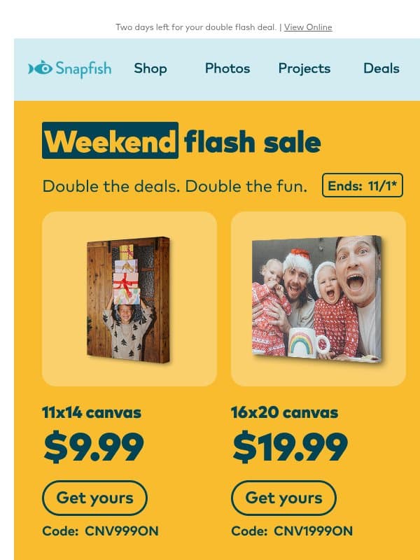 💌 Don’t miss 70% off cards! email from Snapfish
