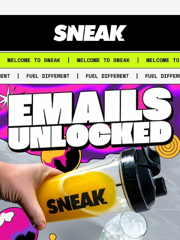 🐰🔓 Emails Unlocked email from Sneak Energy