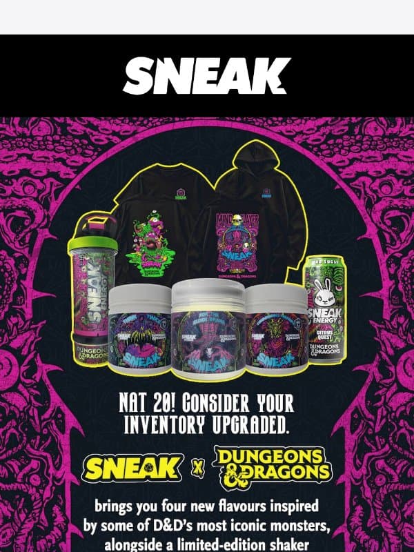 SNEAK x Dungeons & Dragons : Coming Friday email from Sneak Energy