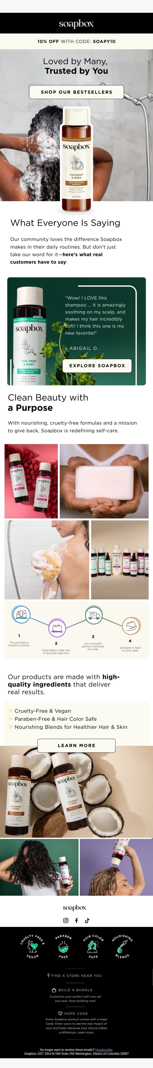 Real Results, Real Reviews ⭐️⭐️⭐️⭐️⭐️ email from Soapbox screenshot