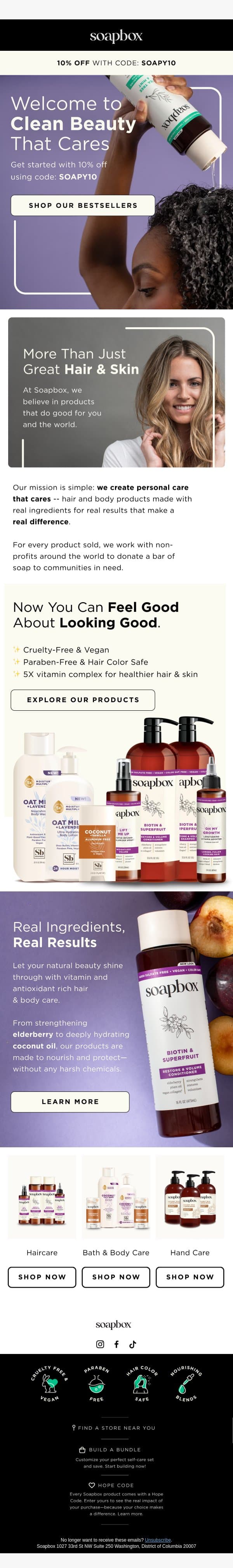 Welcome to Soapbox 🫧 email from Soapbox screenshot
