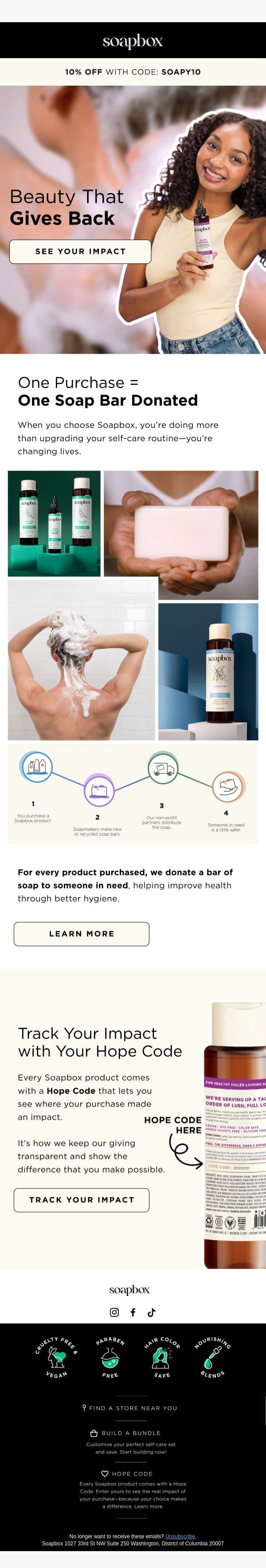 More Than A Purchase email from Soapbox screenshot