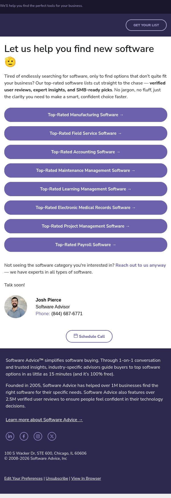 π Stop spending hours searching email from Software Advice screenshot