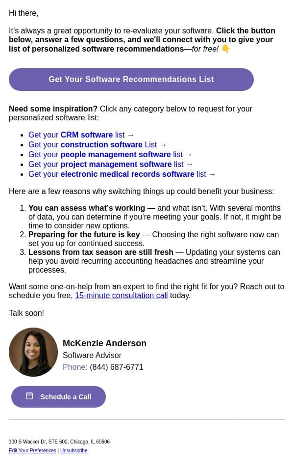 🛠️ 3 reasons to upgrade your tools email from Software Advice screenshot
