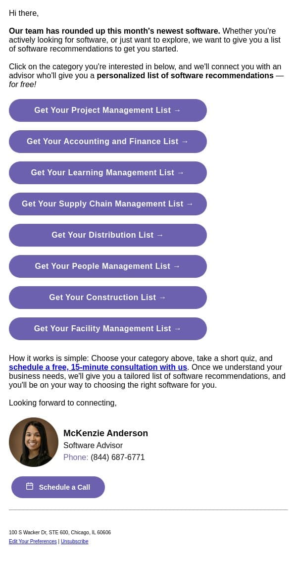 🤓 Check out our latest picks for top tech software email from Software Advice screenshot