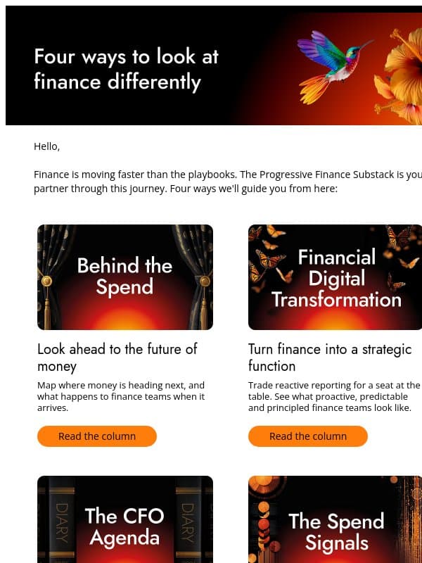 Four ways to look at finance differently email from Soldo
