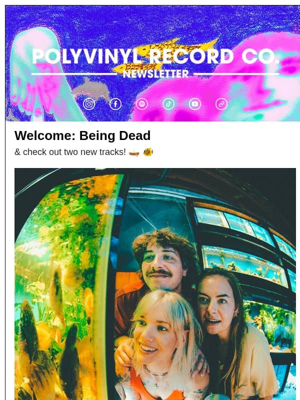 Welcome Being Dead! 🐠 🐟 🐠 🐟 email from Sonder Living