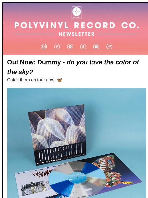 Dummy's New Album = Out Now email from Sonder Living