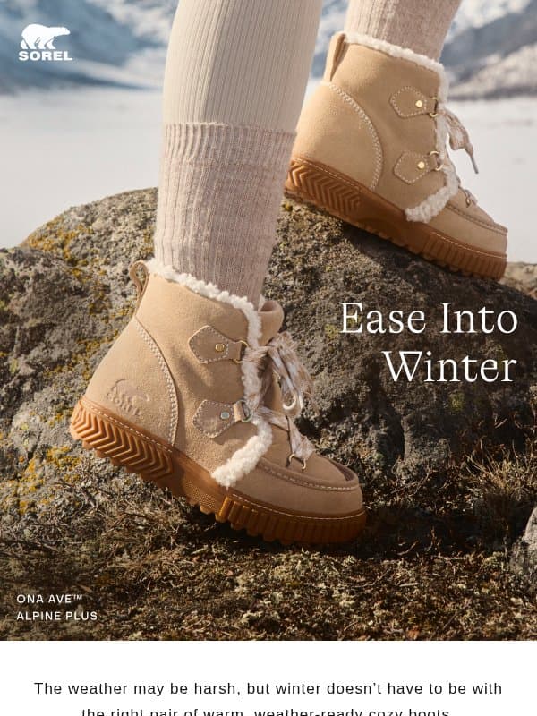Settle Into Some Cozy Boots email from Sorel