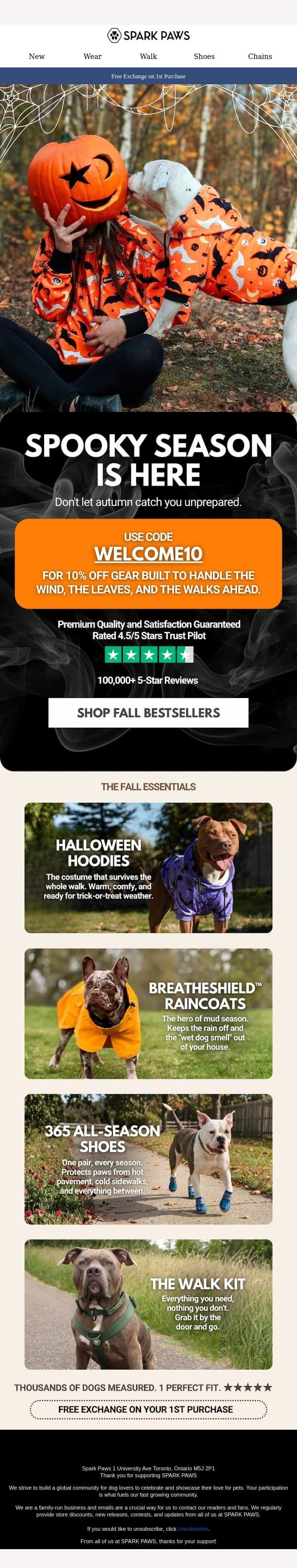 Did you see your welcome gift? email from Spark Paws screenshot