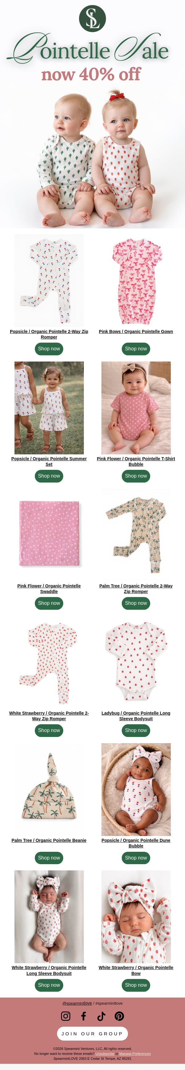 🤩 NEW Markdowns Just Added email from SpearmintLOVE screenshot