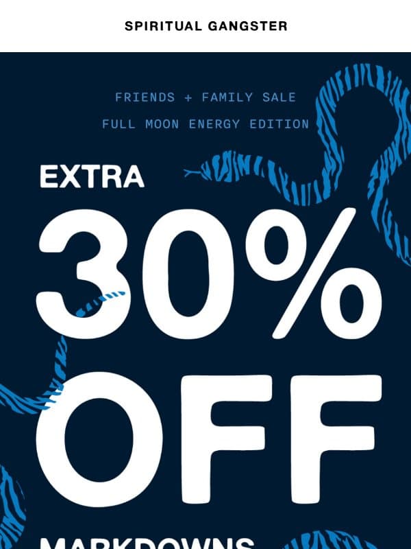 Full Moon Madness: Sale Edition email from Spiritual Gangster
