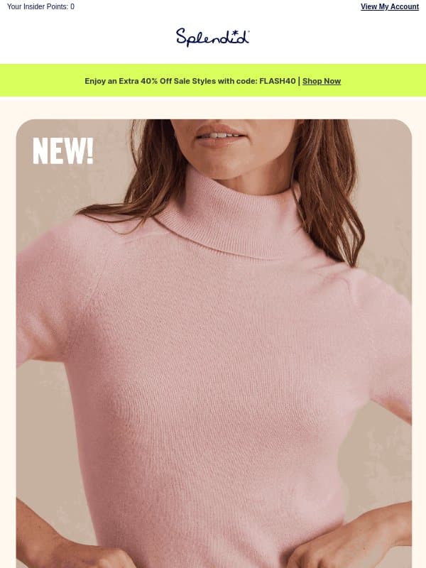New Cashmere. Worth a Feel. email from Splendid